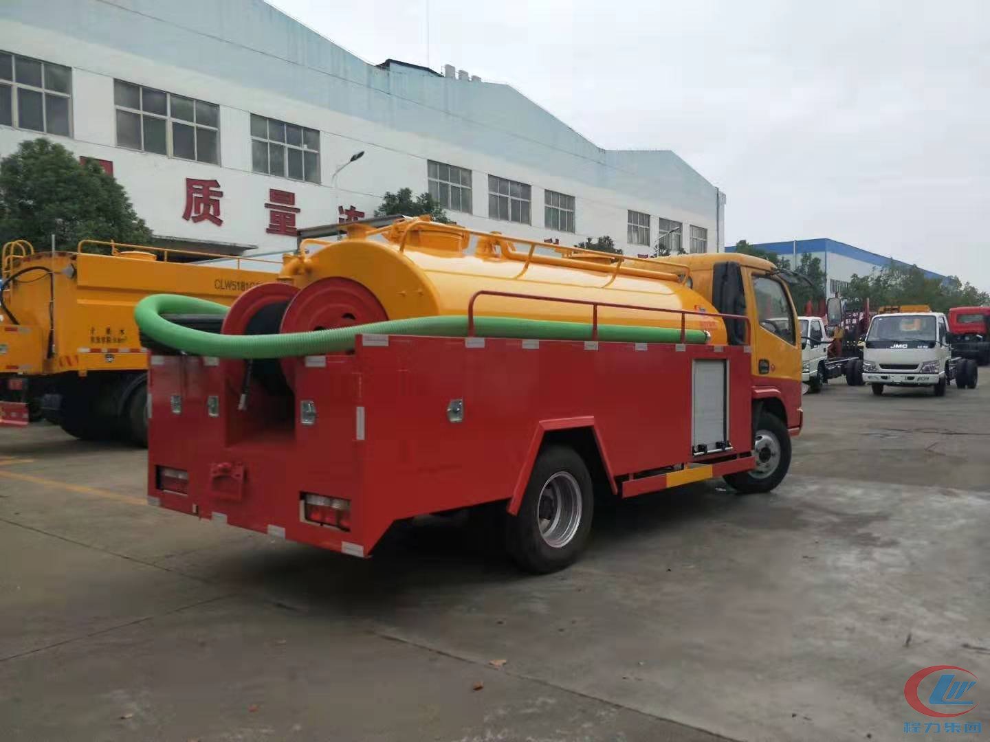 hjc888黄金城东风多利卡D6蓝牌疏通车吸粪车